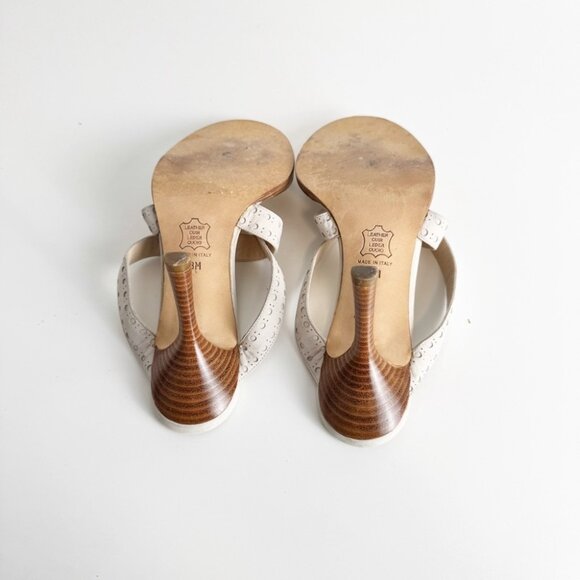 Michael Kors Collection strappy mule heel sandal suede size 8 - Picture 5 of 6